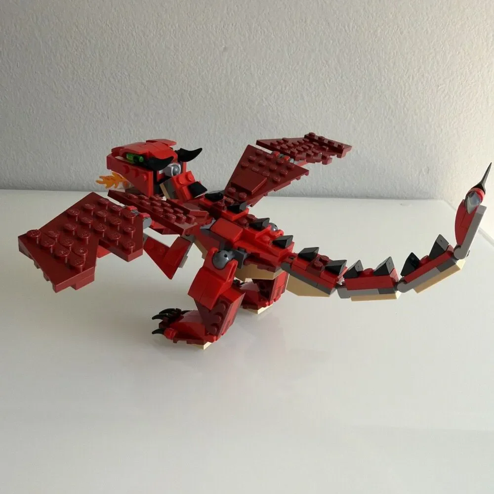 Lego Creator: Red Creatures 31032 Retired Complete Dragon Snake And Scorpion